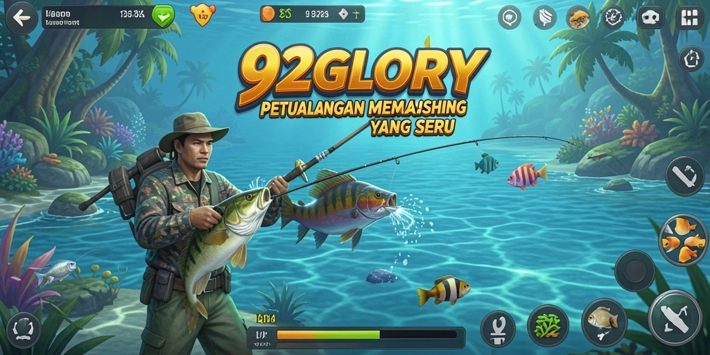 Tangkapan ikan besar dalam 92GLORY dengan tampilan grafik yang menawan.