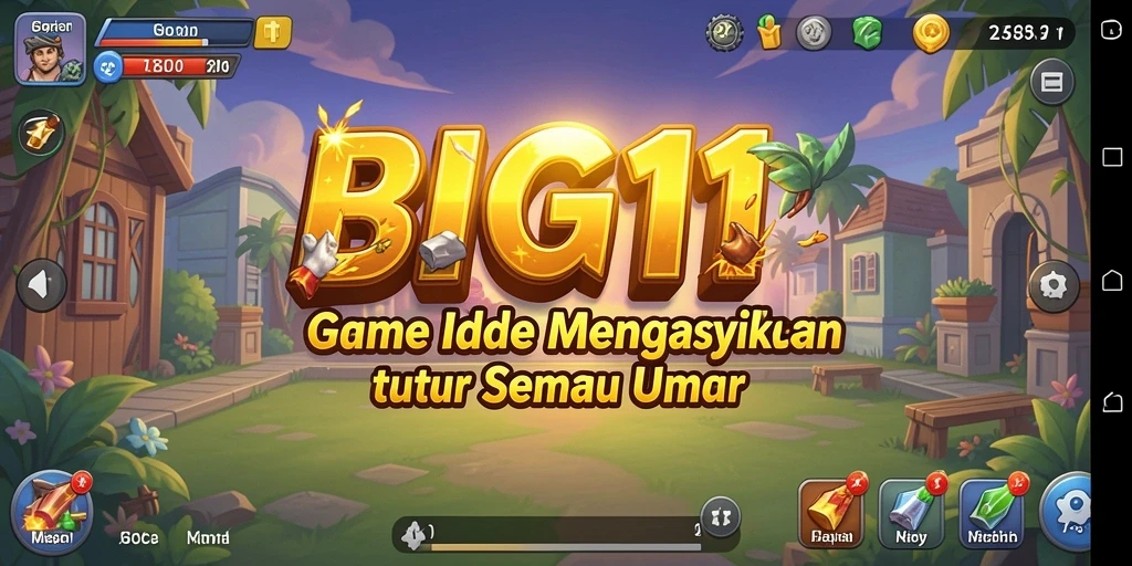 Screenshot tampilannya menunjukkan gameplay Idle yang seru dan penuh warna.