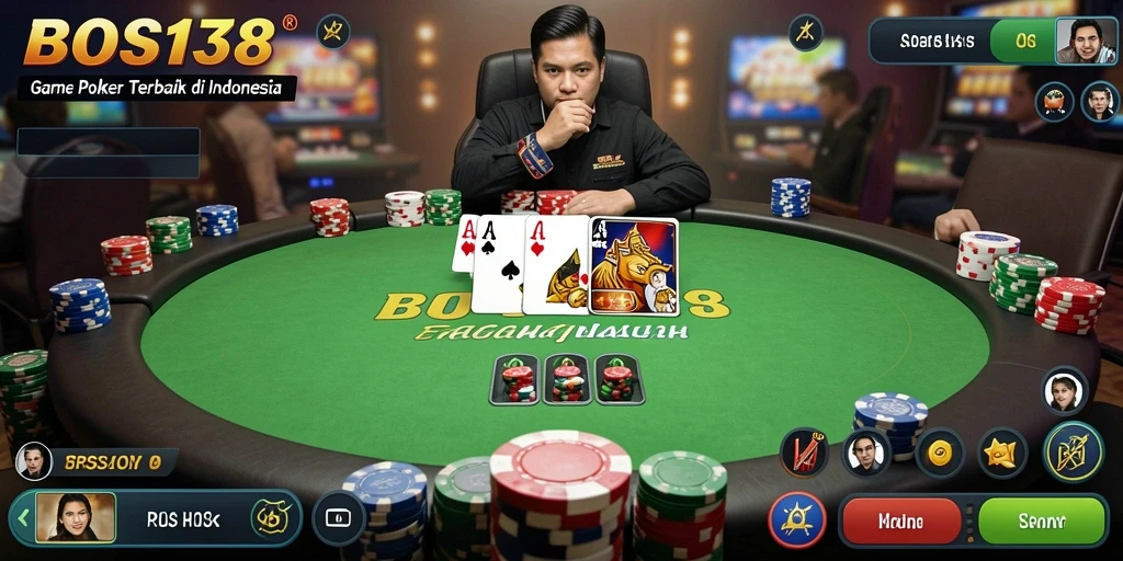 Tampilan menarik dan gameplay menarik di BOS138 Poker.
