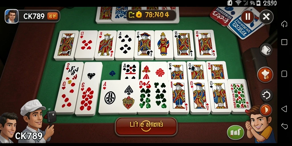 Screenshot gameplay CK789 menunjukkan aksi seru permainan Domino.