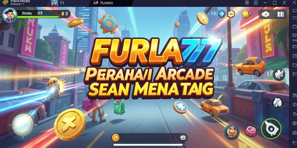 Screenshot gameplay FURLA77 yang menunjukkan serunya permainan arcade.