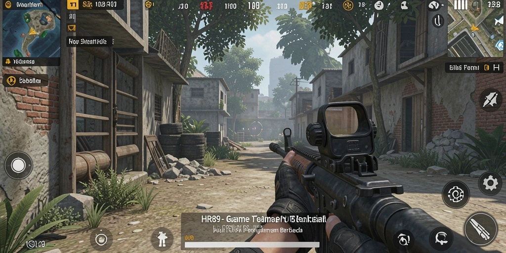 Screenshot utama HR89 menampilkan momen intens di gameplay FPS.