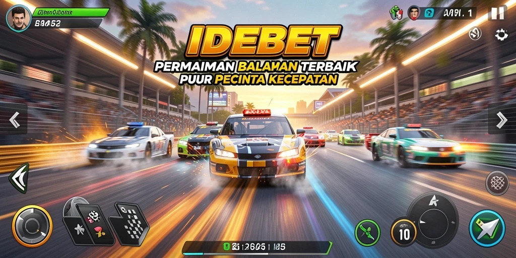 Tangkapan layar menunjukkan aksi balapan mendebarkan di IDEBET.