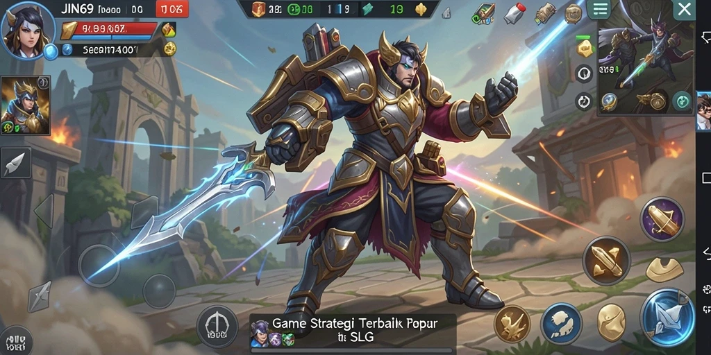 Tampilan gameplay JIN69 yang mengasyikkan dengan strategi SLG.