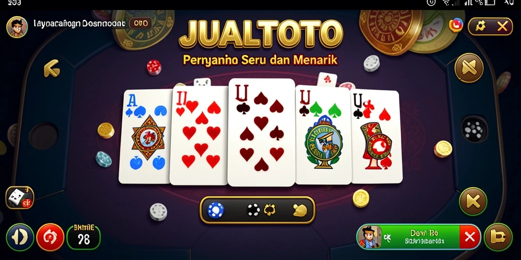 Tangkapan layar utama menampilkan aksi bermain Domino di JUALTOTO.