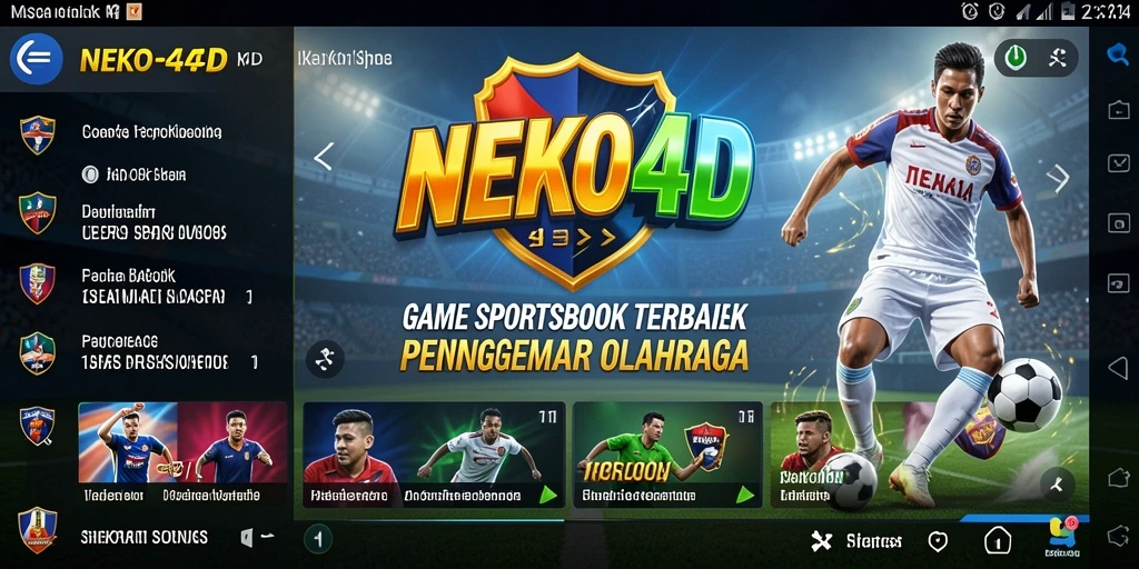 Tampilan utama NEKO4D dengan berbagai pilihan taruhan olahraga.
