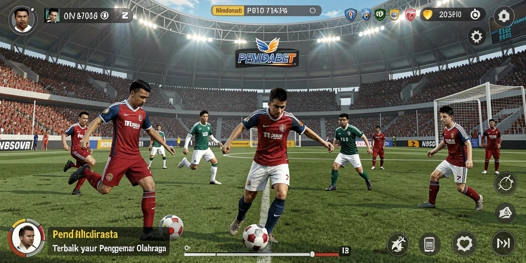 Tampilan gameplay PENIDABET yang dinamis dan interaktif dalam permainan olahraga.