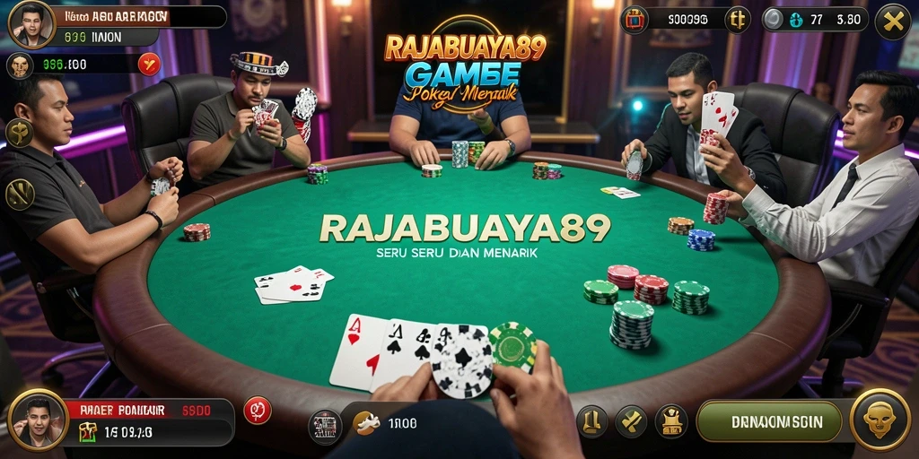 Tampilan gameplay RAJABUAYA89 yang menarik dan penuh aksi Poker.