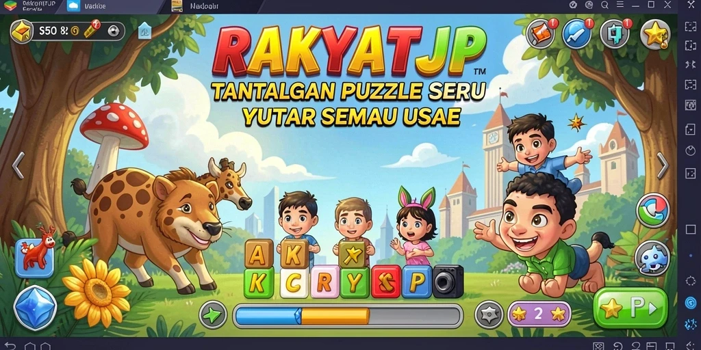 Tangkapan layar RAKYATJP menunjukkan fitur permainan puzzle yang menarik.