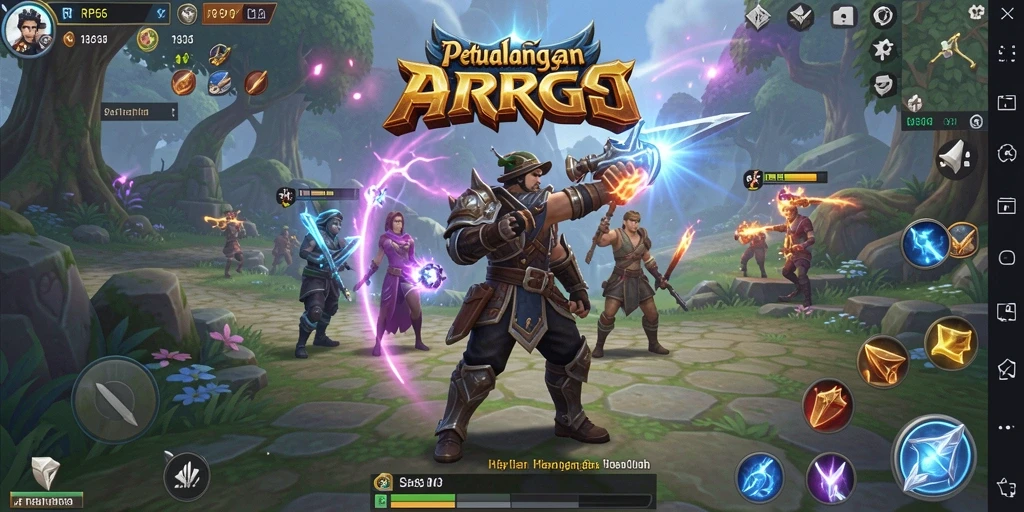 Tampilan gameplay seru di RP66 dengan aksi ARPG mendebarkan.