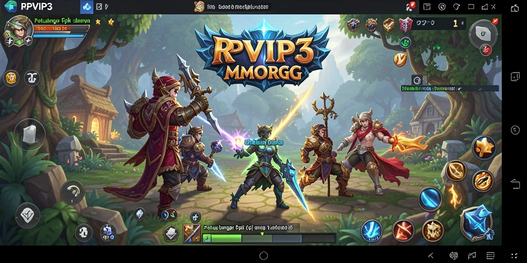 Tampilan utama gameplay MMORPG RPVIP3 yang menakjubkan.